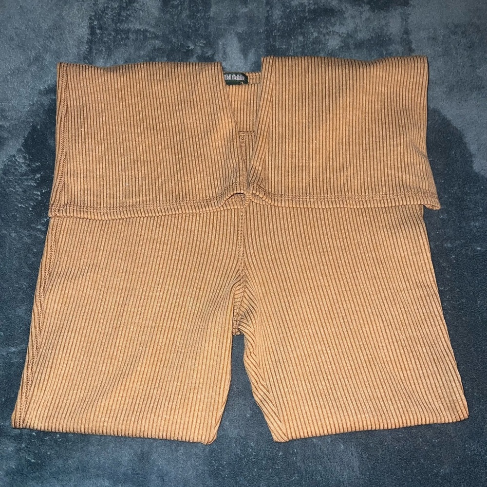 flared ribbed pants